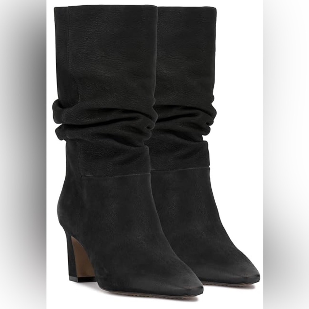 Vince Camuto Womens Skylar Slouchy Leather Mid-Calf Boots Sz 9